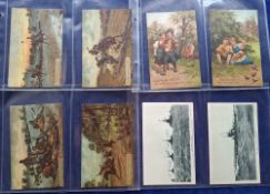 Advertising Postcards, Singer Sewing Machine, 22 cards; Singer Red Cross Ambulance Vehicles, Russian