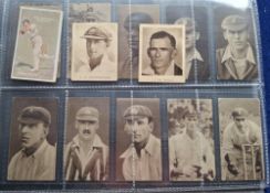 Cigarette & Trade cards, Cricket part sets in album, over 115 cards; some better series noted