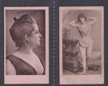 Cigarette card, Ogden's, Actresses & Beauties, Collotype (Mauve, stamped back), two cards, both