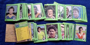 Trade cards, Australia, Scanlens NSW RFL 1982 League Football (set 180 cards) (some light corner