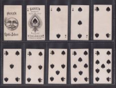 Cigarette cards, USA, Duke's, Playing Cards (set, 53 cards) (gd)