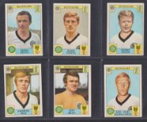 Trade stickers, Panini, Mexico 70, Germany, 9 stickers, Dorfel, Fichtel, Haller, Held, Maier,