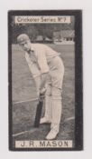 Cigarette card, Clarke's, Cricketers Series, type card, no 7, J.R. Mason (gd) (1)