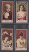 Cigarette cards, Canada, Chas. Mitchell, Actresses 'FROGA' (Playing Card Back), four cards, Millie