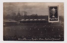 Football postcard, Crystal Palace FC, a photographic card showing view of Crystal Palace Football