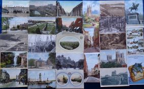 Postcards, Yorkshire and Northumberland, a collection of approx. 280 cards, mainly printed, to