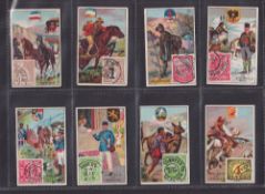 Trade cards, USA, International Coffee Co, The Post in Various Countries, 'M' size (set, 50