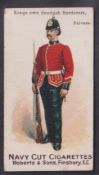 Cigarette card, Roberts & Sons, Types of British & Colonial Troops, type card, King's Own Scottish