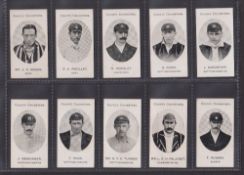 Cigarette cards, Taddy, County Cricketers, 30 cards, Kent (2), Lancashire (1), Middlesex (1),