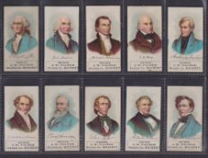 Trade cards, USA, J.W. Palmer (Whiskey), Presidents (17/23, missing Adams, Th. Jefferson, W.H.
