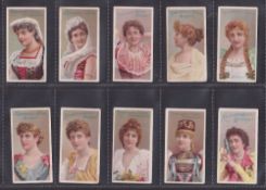 Cigarette cards, E Robinson & Sons Beauties (set 10 cards), various brand backs Forget Me Not (2),