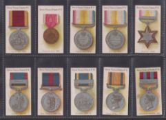 Cigarette cards, Taddy British Medals & Ribbons (set 50 cards) (gen gd)