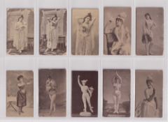 Cigarette cards, India, Star Tobacco Co, Beauties, sepia, fronts without letterpress 'Nautch Girls',