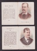 Cigarette cards, USA, Buchner, Defenders & Offenders, 'P' size (Back in black), two cards, Harry