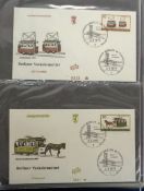 Stamps, Thematic collection of transport, mainly trains and ships to include a collection of Tin Can