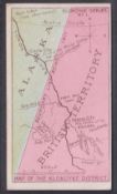 Cigarette card, Taddy, Klondyke Series, type card Map of the Klondyke (vg) (1)