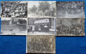 Postcards, Oxfordshire, a Chipping Norton RP selection of 7 cards, 4 Hospital Saturday 1914 (large
