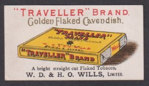 Cigarette card, Wills, Advertisement Card (Tobacco Packaging), type card with advert for '