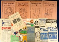 Football programmes, selection of 20, 1930's & 1940's programmes including Tottenham homes v