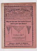 Football programme, Fulham Res v Brighton Res, 29th November 1913, South Eastern League (taped spine