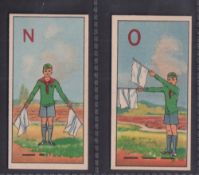Trade cards, Clarnico, Wolf Cub Proficiency Badges, 2 cards, 'N' and 'O' (gd/vg)
