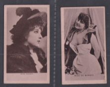 Cigarette card, Ogden's, Actresses, Collotype (Mauve, stamped back), two cards, Miss Nebbia & Miss