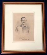 Newton Heath A.F.C. a lithograph print showing portrait of Mr Wm. Tait of Newton Heath A.F.C by H