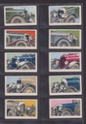 Cigarette cards, Godfrey Phillips Motor Cars at a Glance (set 50 cards) (gen gd)