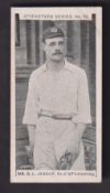 Cigarette card, Faulkner's, Cricketers Series, type card, no 10 Mr. G.L. Jessop, Glo'stershire (