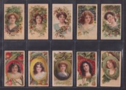 Cigarette cards, BAT, Beauties, Fruit Girls (set 25 cards) (2 with back damage, most with toning /