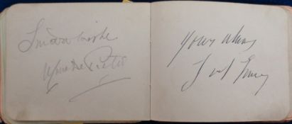 Entertainment, a small autograph book containing over 90 autographs of performers from stage, film