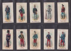 Cigarette cards, Wills, Soldiers & Sailors (Blue Back) (set, 50 cards) (some with slight marks but