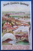 Postcard, Rail, a North Eastern Railway poster advert showing the Yorkshire Coast. No. 2 of the N.