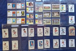 Trade cards, Monty Gum, Several Football related cards and some paper wrappers from various