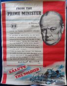 Ephemera, Militaria, Propaganda, Churchill's 'Salute The Soldier' genuine WW2 1944 fundraising