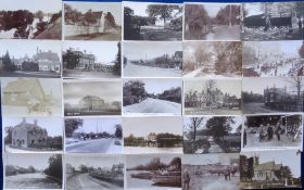 Postcards, Berkshire, a selection of 40+ cards, with many RPs inc. Salters Steamers Windsor, Hurst