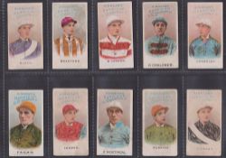 Cigarette cards, Kinnear, Jockeys (Different, small caption), 13 cards, Black, Bradford, M.