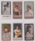 Cigarette cards, 6 cards, all Actress / Beauties; Cadle Actress, Archer's Actress FROGA, JAS Biggs
