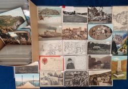 Postcards, a mixed age mix of over 300 cards, mainly general UK topographical and European cards,