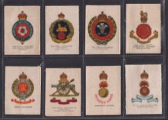 Tobacco silks, Muratti, Regimental Badges, Series A, 'M' size (set, 25 silks) (one without back o/