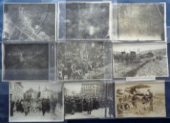 Ephemera, Military, WWI, 14 various sized photos, in Interior British Submarine (2), German POW,