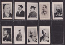 Cigarette cards, Goodbody Boer War Celebrities, 9 cards from the series of 25, Royal Wave Brand (