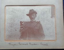 Scouting, General Baden Powell, a photograph album containing 28 original images of BP and the