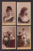 Cigarette cards, USA, Buchner, Actresses, 'X' size, printed blue back, 'Finest or Bravest'