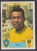 Trade sticker, Panini, Mexico 70, Brazil, type, Pele (light stain to back o/w gd) (1)