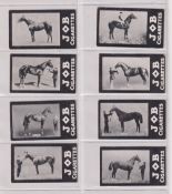 Cigarette cards, Societe Job, Racehorses, 8 cards, Yentoi, Electra, Ebor, Your Majesty,