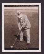 Cigarette cards, Churchman's, Famous Golfers 2nd Series, 'L' size (set, 12 cards) inc. Tom Morris (