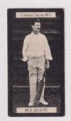 Cigarette card, Clarke's, Cricketers Series, type card, no 3, W.G. Quaife (gd) (1)