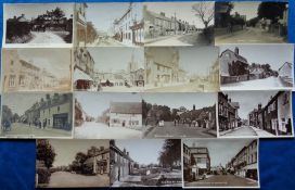 Postcards, Suffolk, a selection of 15 cards, with 14 RPs inc. Weybourne, Ipswich St Stowmarket,
