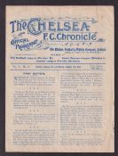 Football programme, joint match issue, Chelsea Res v Brighton Res, 8th January 1910, South Eastern